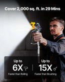 VEVOR bezgaisa krāsošanas smidzinātājs uz statīva, 900 W, augstspiediena krāsas smidzinātājs līdz 227 bar, komplektā šļūtene, pagarinājuma stienis, sprauslas un tīrīšanas birste, paredzēts iekštelpu un āra krāsošanai, mājai un žogiem