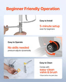 VEVOR statīva tipa bezgaisa krāsas smidzinātājs, 900 W, 22,8 MPa augstspiediena bezgaisa krāsošanas iekārta ar ratiņiem, tīrīšanas birsti, šļūteni, pagarinājuma kātu un sprauslām, elektriskā krāsošanas iekārta mājas iekšdarbiem un ārdarbiem