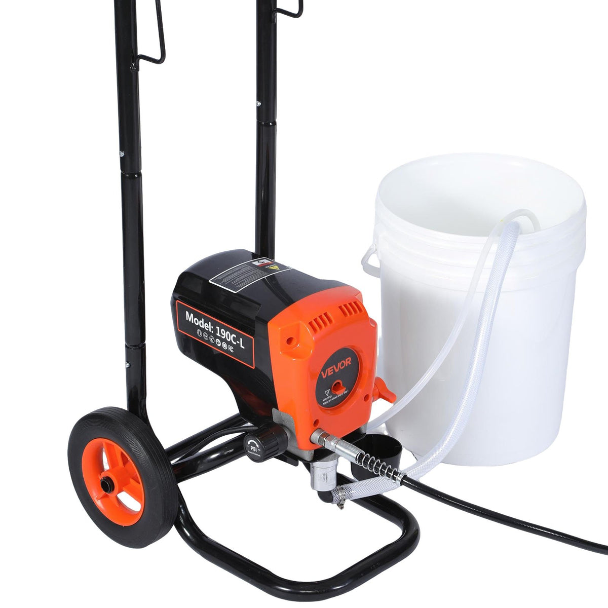 VEVOR Airless Paint Sprayer, 900 W, 22.8 MPa High-Pressure Airless Painting Machine with Cart, Cleaning Brush, Hose, Extension Rod and Nozzles, Electric Paint Sprayer for Indoor and Outdoor Work