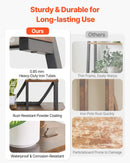 VEVOR 9 līmeņu iekštelpu augu statīvs ar audzēšanas gaismām, 160 cm liektas formas metāla stūra plaukts ar taimeri un 10 spilgtuma līmeņiem, augu un ziedu ekspozīcijas statīvs dzīvojamai istabai un balkonam