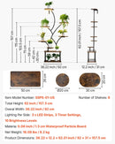 VEVOR iekštelpu augu statīvs ar audzēšanas apgaismojumu, 157,5 cm augsts 8 līmeņu apgaismots plaukts, metāla stūra augu turētājs ar 3 taimeriem un 10 spilgtuma līmeņiem, koka formas puķu statīvs viesistabai vai balkonam