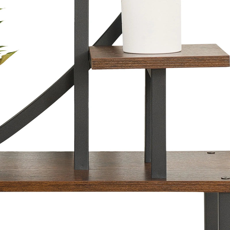 VEVOR iekštelpu augu statīvs ar audzēšanas apgaismojumu, 166,5 cm augsts, 7 līmeņu pusmēness formas metāla plaukts (2 gab. komplekts) ar taimera funkciju (3 režīmi) un 10 spilgtuma līmeņiem, piemērots ziedu un augu ekspozīcijai dzīvojamā telpā.