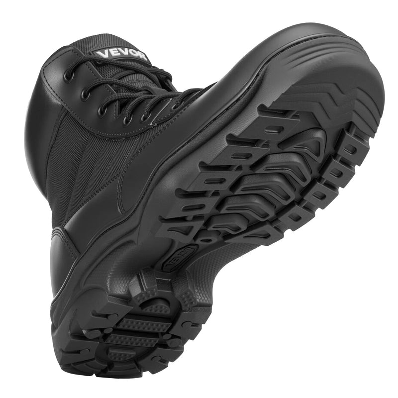 46_VEVOR vīriešu militārie taktiskie zābaki, 152 mm kaujas un pārgājienu darba zābaki, viegli, elpojoši un izturīgi motociklu zābaki āra drošībai un alpīnismam, ES izmērs 46