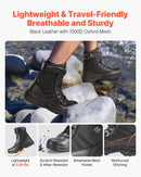 46_VEVOR vīriešu militārie taktiskie zābaki, 203 mm kaujas un pārgājienu darba zābaki ar sānu rāvējslēdzēju, viegli, elpojoši un izturīgi motociklu zābaki āra drošībai un alpīnismam, ES izmērs 46