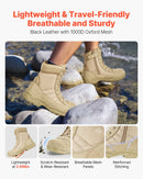 42_VEVOR vīriešu militārie taktiskie zābaki, 203 mm kaujas un pārgājienu darba zābaki ar sānu rāvējslēdzēju, viegli, elpojoši un izturīgi motociklu zābaki āra drošībai, smilšu krāsa, ES izmērs 42