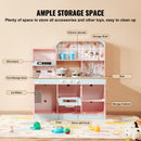 VEVOR bērnu virtuves rotaļu komplekts - 24 gab. kulinārijas piederumu komplekts, rozā