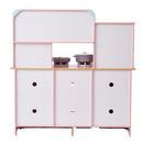 VEVOR bērnu virtuves rotaļu komplekts - 24 gab. kulinārijas piederumu komplekts, rozā