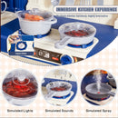 VEVOR virtuves rotaļu komplekts bērniem - 74 gab. kulinārijas piederumu komplekts, zils