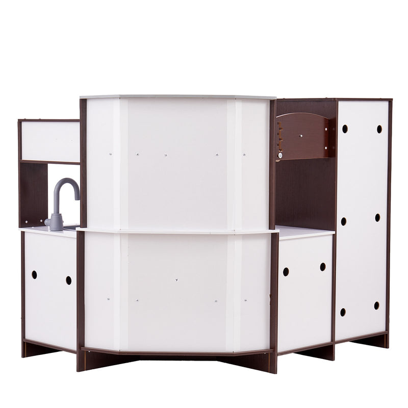 VEVOR bērnu virtuves rotaļu komplekts - 24 gab. kulinārijas piederumu komplekts, brūns