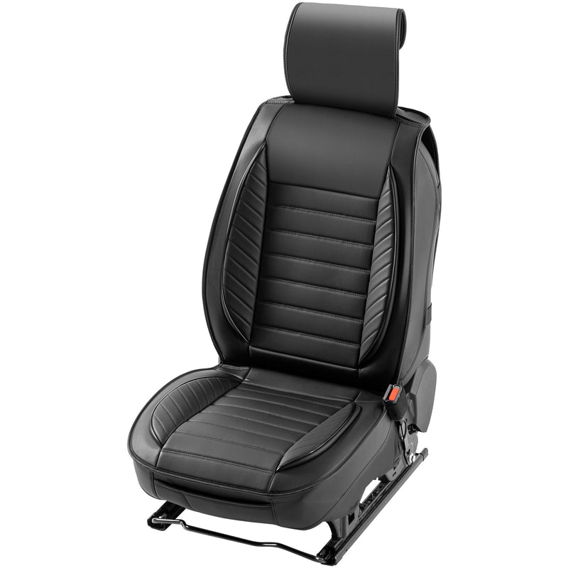 VEVOR universālie automašīnas sēdekļu pārvalki, 9 gab., mākslīgā āda, priekšējiem un aizmugurējiem sēdekļiem, daļēji slēgts dizains, noņemami galvas balsti, piemēroti gaisa spilveniem, automašīnām, apvidus un kravas auto