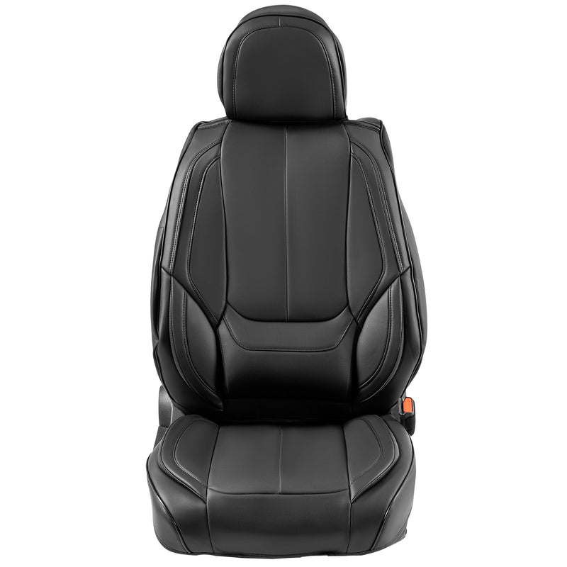 VEVOR universālie sēdekļu pārvalki priekšējiem sēdekļiem, 6 gab., mākslīgā āda, pilns pārklājums, saderīgi ar gaisa spilveniem, noņemami galvas balsti, melni