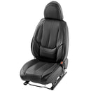 VEVOR universālie sēdekļu pārvalki priekšējiem sēdekļiem, 6 gab., mākslīgā āda, pilns pārklājums, saderīgi ar gaisa spilveniem, noņemami galvas balsti, melni