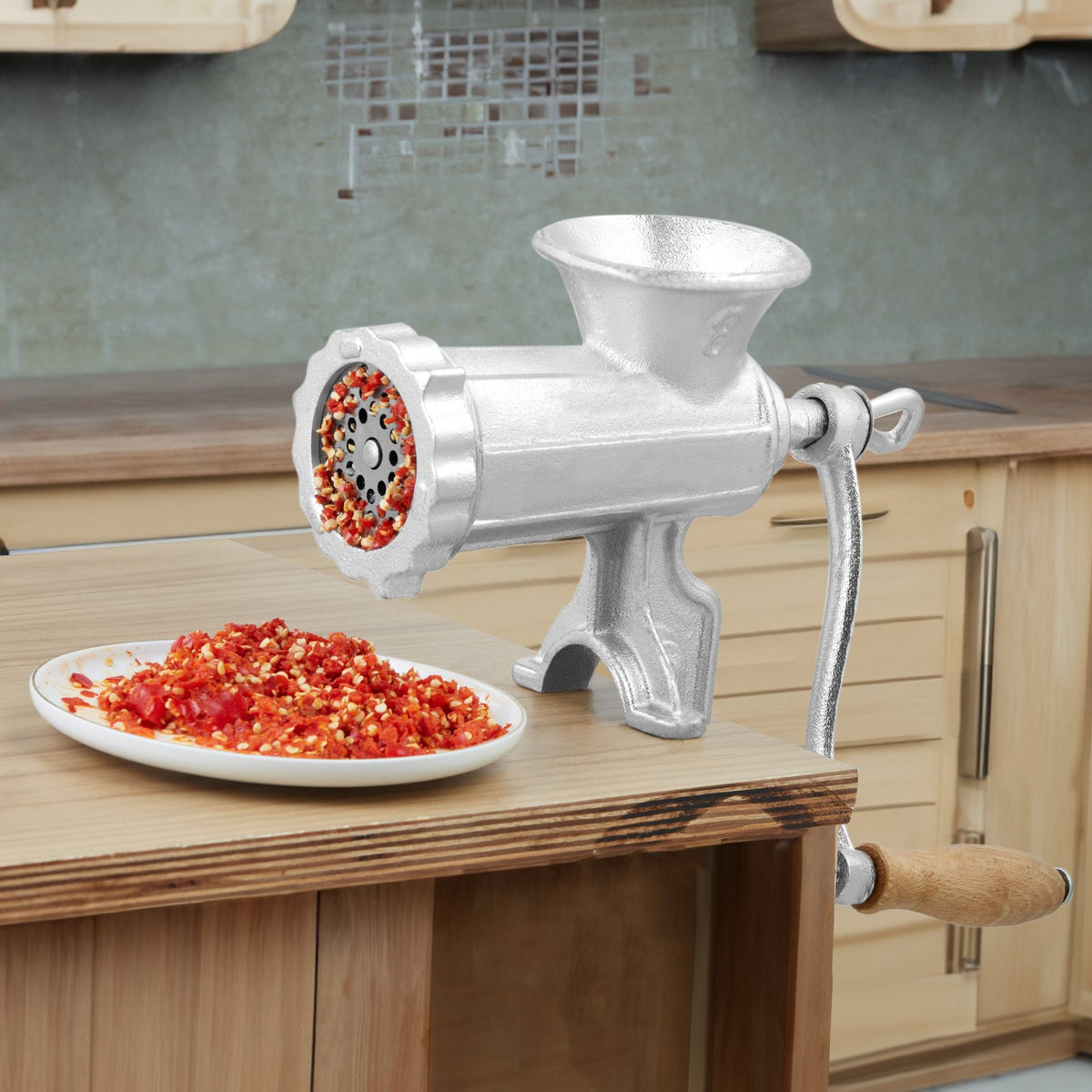 VEVOR Manual Meat Grinder, Cast Iron, with Table Clamp and Sausage Stuffer Attachments