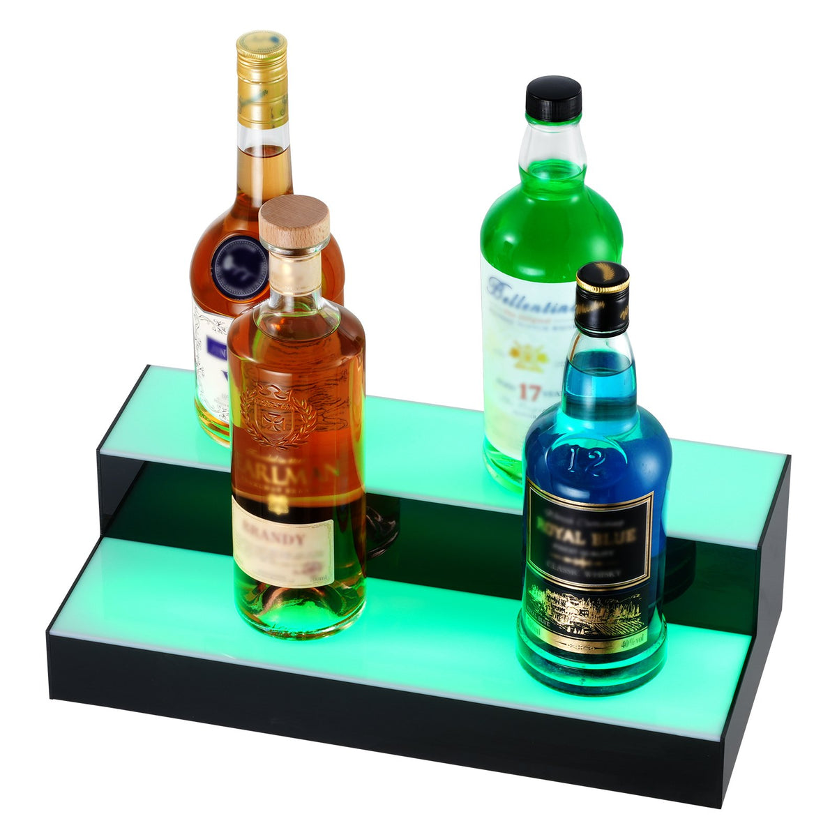VEVOR LED Bottle Shelf 40 cm, 2 Tiers, RF and App Control