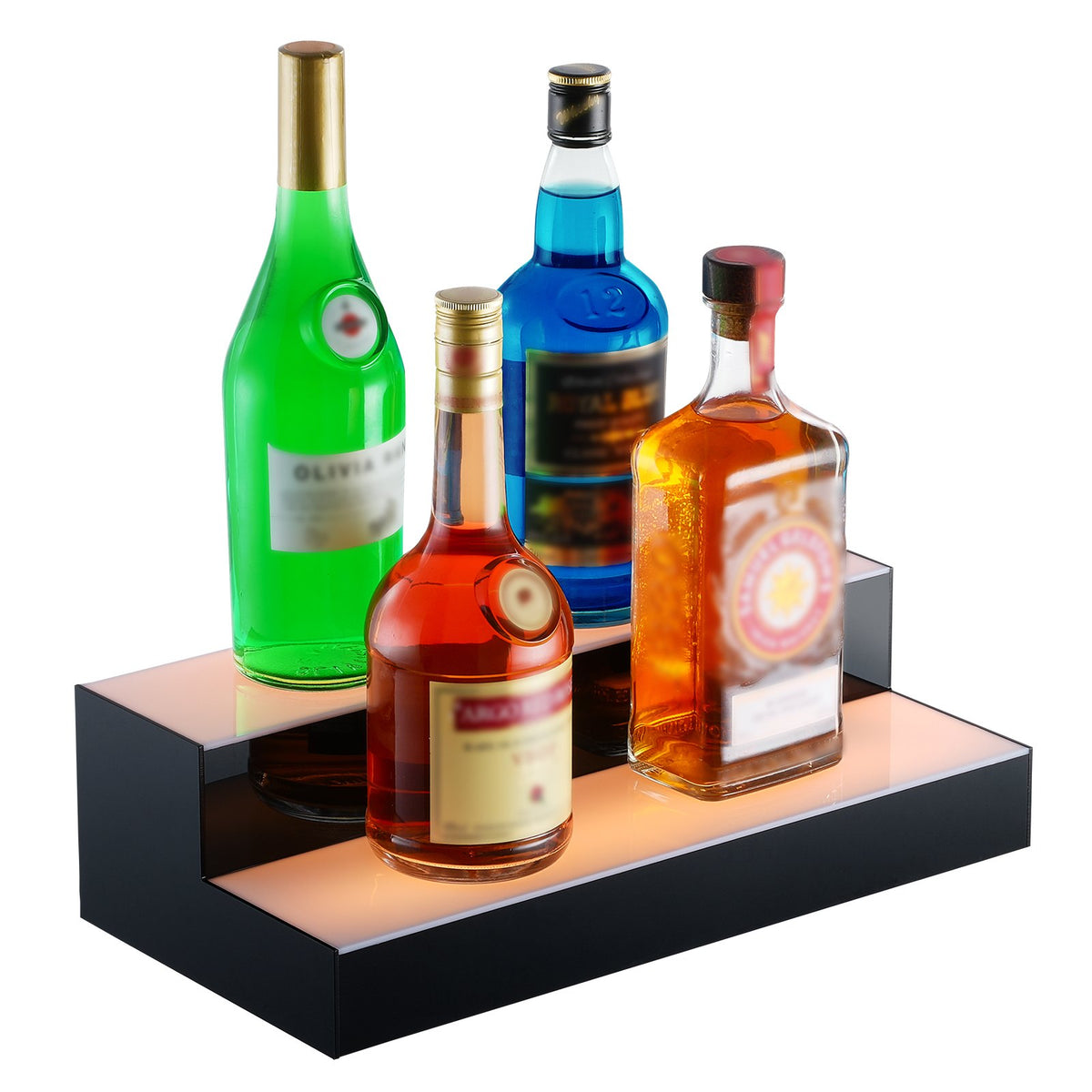 VEVOR LED Bottle Shelf 40 cm, 2 Tiers, RF and App Control