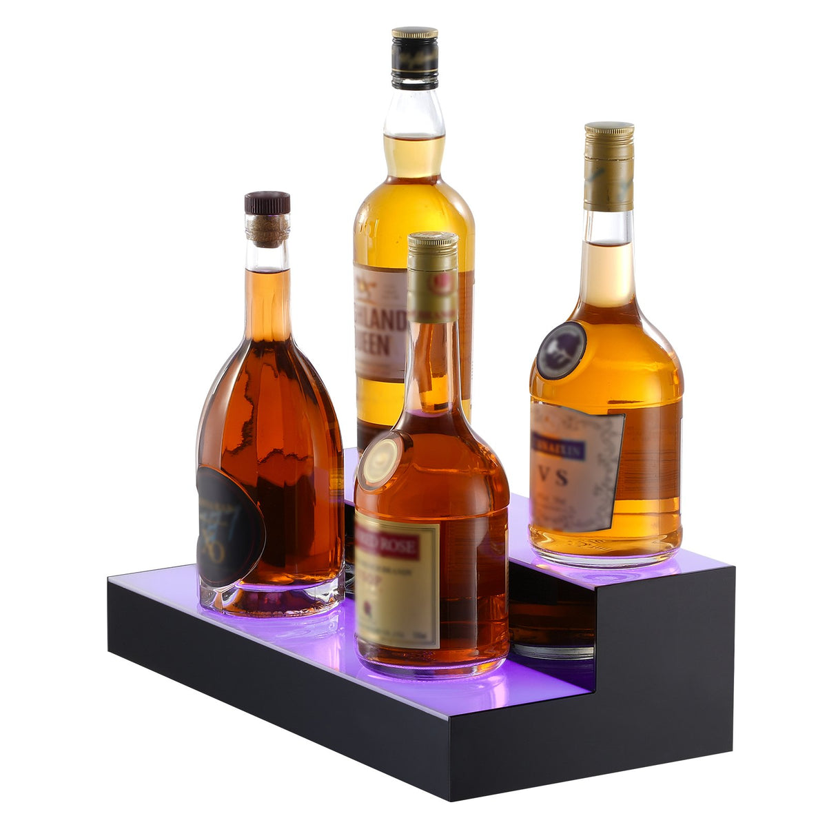 VEVOR LED Bottle Shelf 40 cm, 2 Tiers, RF and App Control