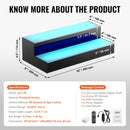 VEVOR LED apgaismots dzērienu pudeļu plaukts ar RF un lietotnes vadību, 40 cm, 2 pakāpju