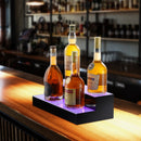 VEVOR LED apgaismots dzērienu pudeļu plaukts ar RF un lietotnes vadību, 40 cm, 2 pakāpju