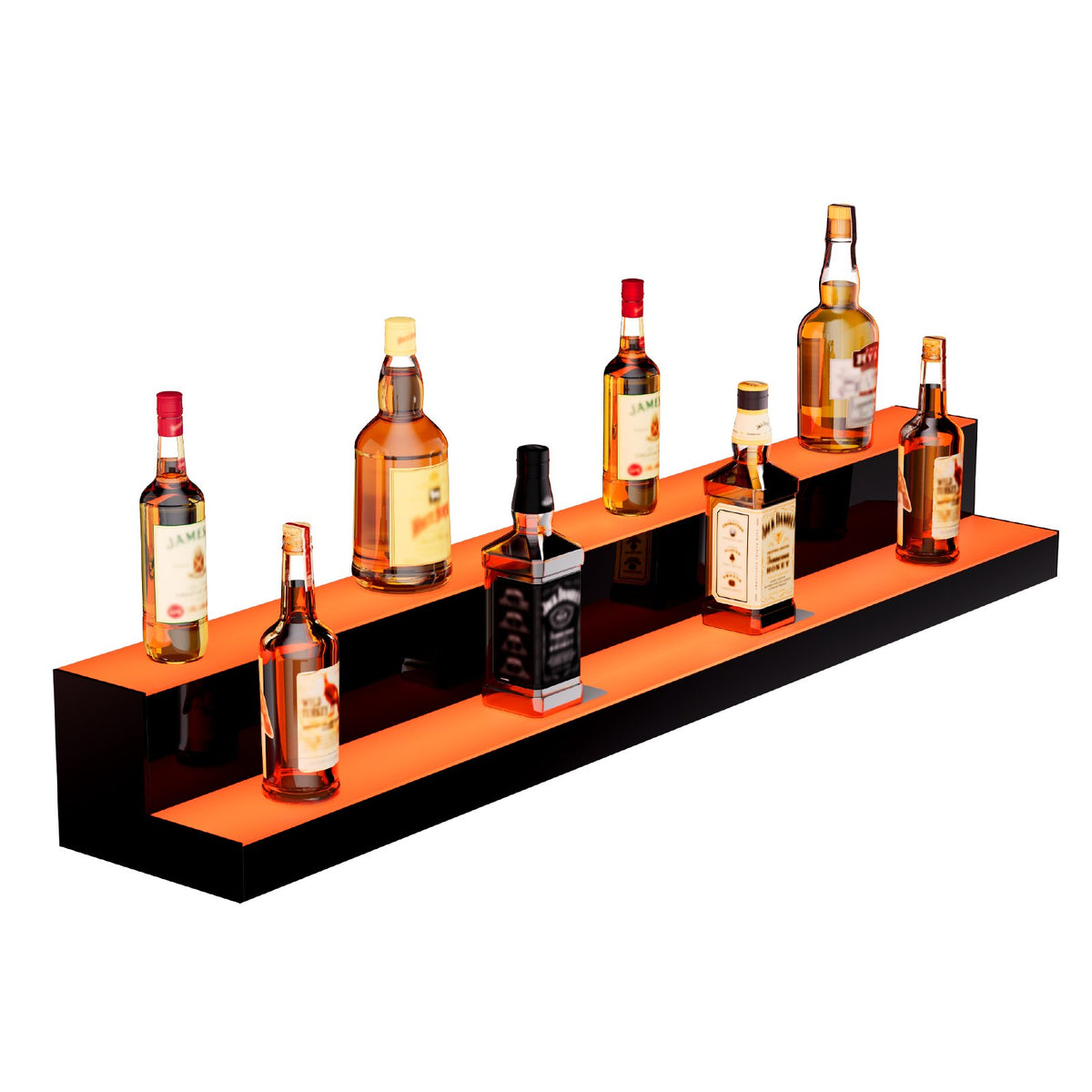 VEVOR LED Bottle Shelf 122 cm, 2 Tiers, RF and App Control