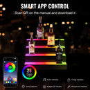 VEVOR LED apgaismots dzērienu pudeles displejs, 40 cm 3 pakāpju, RF un lietotnes vadība