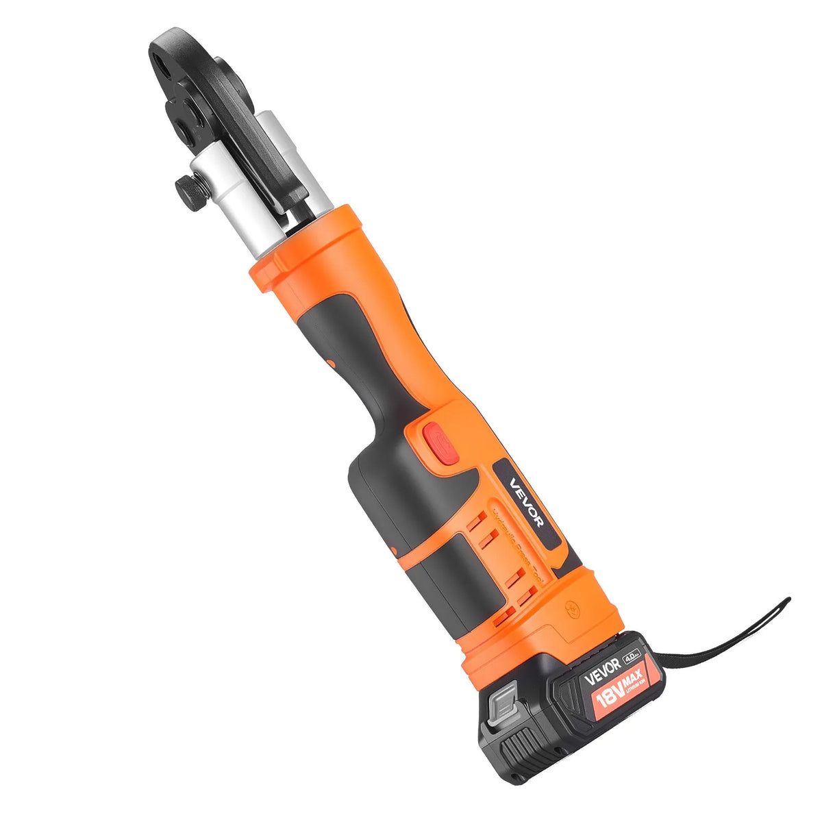 VEVOR cauruļu presēšanas instruments 18 V ar M15, M22, M28 žokļiem nerūsējošā tērauda caurulēm, 32 kN komplekts ar 2 x 4 Ah akumulatoriem, ātro lādētāju un koferi - ZEMLETES.LV