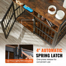 VEVOR suņu būris ar uzglabāšanu, 104 cm, divas durvis, piemērots lieliem un vidējiem suņiem, līdz 31,8 kg, brūns