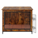 VEVOR 81 cm Koka suņu būda ar dubultām durvīm, smagas uzbūves suņu būda ar noņemamu paliktni, modernā suņu būda suņiem līdz 20 kg, rustikālā brūnā krāsā