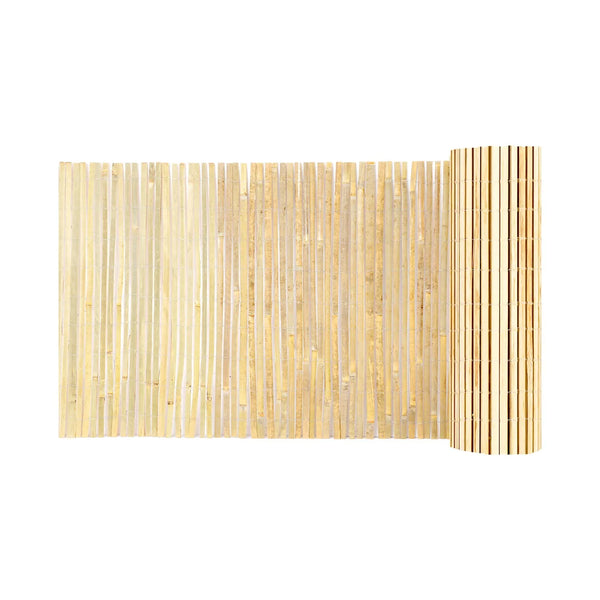 Dabīgais bambusa līstu siets, videi draudzīgs privātuma žogs 91 x 598 cm, dekoratīvs bambusa panelis dārzam, pagalmam, balkonam, terasei, pie baseina