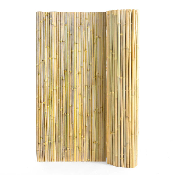 Dabīgais ruļļļveida bambusa žogs, videi draudzīgs bambusa privātuma žogs 183 x 244 x 1,9 cm, dekoratīvs bambusa norobežojums dārzam, pagalmam, balkonam, terasei, pie baseina