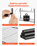 VEVOR modulējamais augu plaukts ar audzēšanas apgaismojumu, 180 cm augsts iekštelpu augu statīvs ar riteņiem, 192 W 5000 K pilna spektra audzēšanas lampas, izturīgs metāla augu statīvs un puķu podu turētājs sēklu dīgšanai