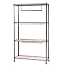 VEVOR 4 līmeņu iekštelpu augu plaukts ar riteņiem, 150 cm statīvs ar 90 W trīskrāsu pilna spektra audzēšanas gaismām, izturīgs metāla puķu podu turētājs dīgstu audzēšanai