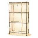 VEVOR 4 līmeņu iekštelpu siltumnīca ar caurspīdīgu pārsegu, taimeri un higrometru, 150 cm metāla augu plaukts ar 180 W pilna spektra audzēšanas gaismām iekštelpu augiem