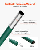 VEVOR dārza balsta mieti augiem, 25 gab., 1800 mm, plastmasas pārklājuma metāla tomātu mieti ar smailu galu un neslīdošiem izciļņiem kāpelējošu augu un dārzeņu balstīšanai ārā