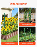 VEVOR dārza balsta mieti augiem, 15 gab., 1705 mm, plastmasas pārklājuma metāla tomātu mieti ar smailu galu un neslīdošiem izciļņiem kāpelējošu augu un dārzeņu balstīšanai ārā