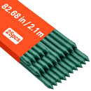 VEVOR dārza balsta mieti augiem, 25 gab., 2100 mm, plastmasas pārklājuma metāla tomātu mieti ar smailu galu un neslīdošiem izciļņiem kāpelējošu augu un dārzeņu balstīšanai ārā