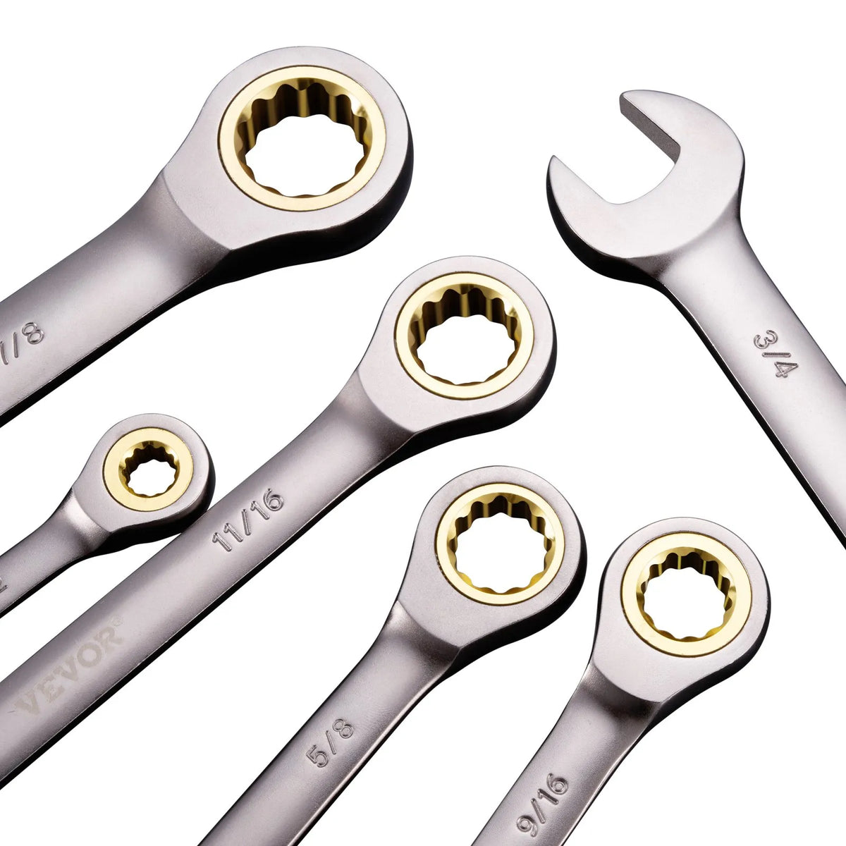 Kombinēto atslēgu komplekts, 24 gab., SAE 6,35-22,2 mm un metrisks 8-19 mm ar organizatoru statīvu