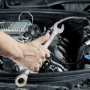 Kombinēto atslēgu komplekts, 24 gab., SAE 6,35-22,2 mm un metrisks 8-19 mm ar organizatoru statīvu