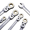 Lokanās galvas ročmehānisma atslēgu komplekts, 8 gab., metrisks, 8 mm-17 mm ar sarullējamu maciņu