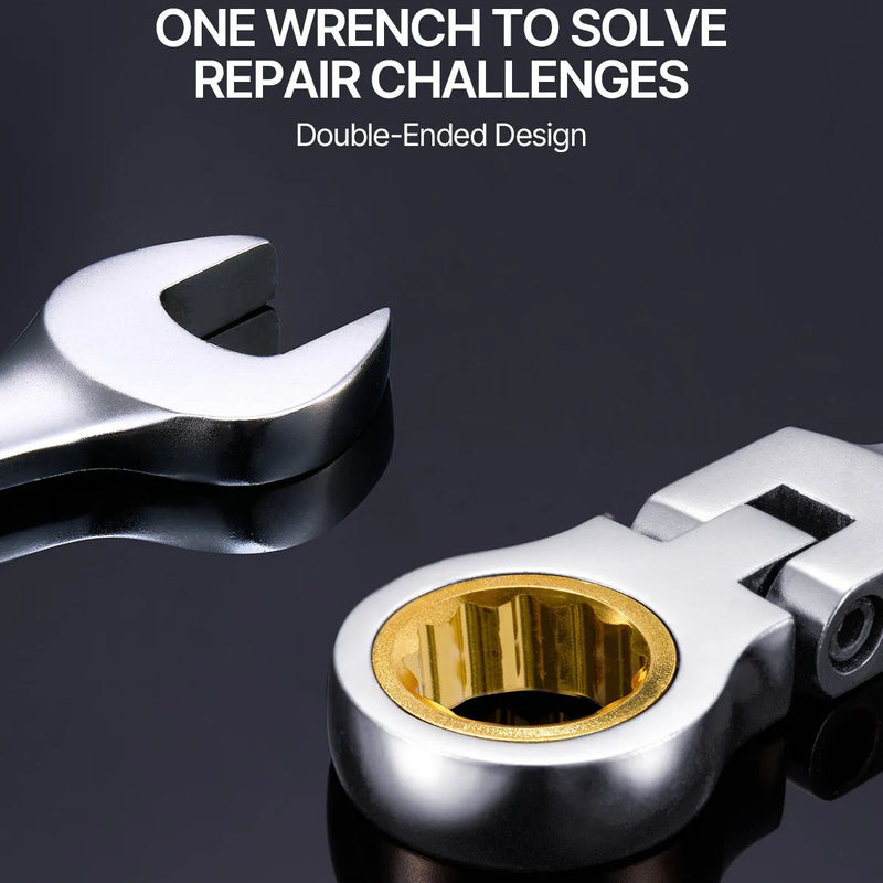 Lokanās galvas ročmehānisma atslēgu komplekts, 8 gab., metrisks, 8 mm-17 mm ar sarullējamu maciņu