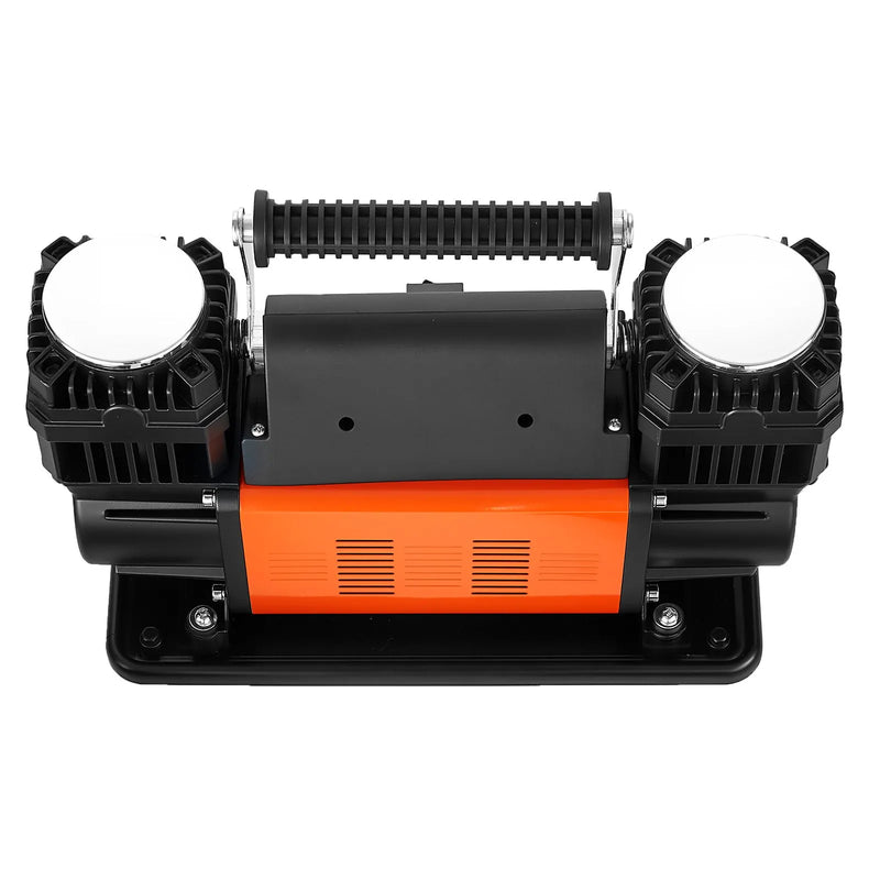 VEVOR divcilindru lieljaudas gaisa kompresors, portatīvs riepu piepumpētājs 300 l/min, 12 V bezceļu gaisa sūknis ar digitālo spiediena mērītāju un adapteriem automašīnām, SUV, 4×4 transportlīdzekļiem un kemperiem