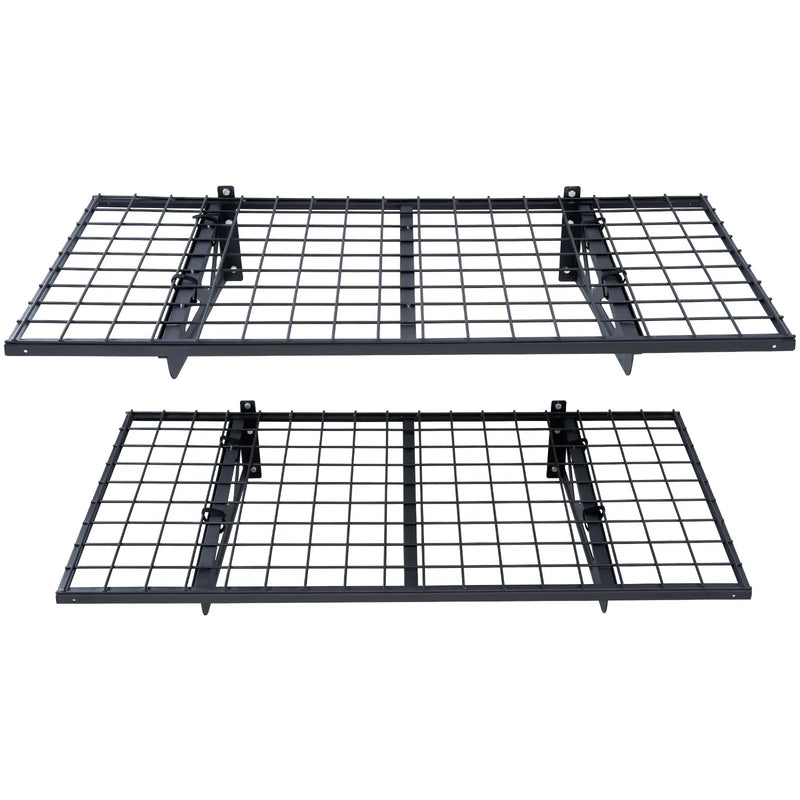 Uzglabāšanas plaukti 2 gab. 22 x 61 cm pie sienas stiprināmi 114 kg, metāla