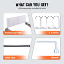 Uzglabāšanas plaukti 2 gab. 22 x 61 cm pie sienas stiprināmi 114 kg, metāla