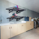 Uzglabāšanas plaukti 2 gab. 22 x 61 cm pie sienas stiprināmi 114 kg, metāla