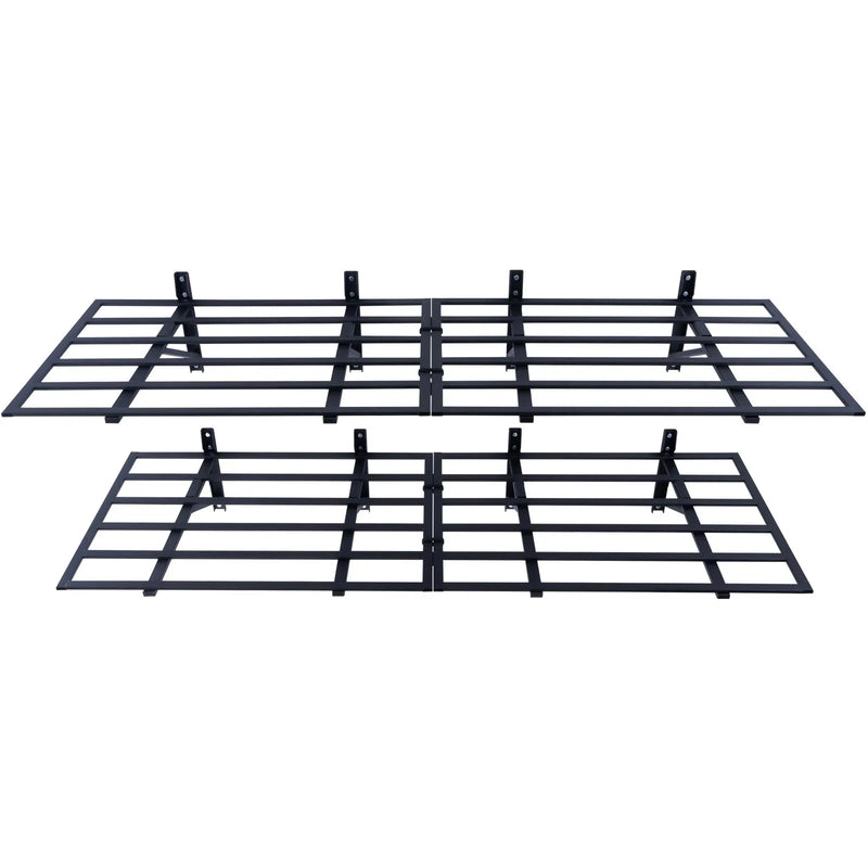 Uzglabāšanas plaukti 2 gab. 183 × 61 cm pie sienas stiprināmi smagās slodzes garāžas plaukti 726 kg