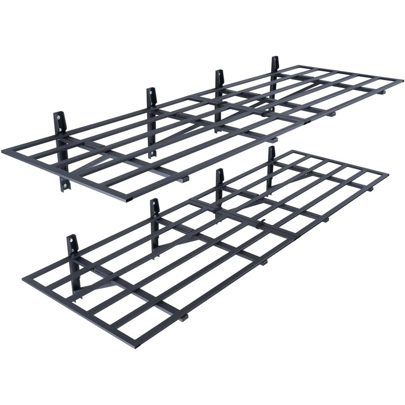 Uzglabāšanas plaukti 2 gab. 183 × 61 cm pie sienas stiprināmi smagās slodzes garāžas plaukti 726 kg