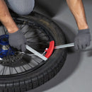 VEVOR motocikla riepu maiņas komplekts bezceļa motocikliem, piemērots 406–533 mm riteņiem, 15–25 mm ass adapteri, kompakts riepu maiņas statīvs ar 2 montāžas stieņiem un aizsarguzmavu - ZEMLETES.LV