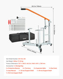 VEVOR motocikla un dual-sport riepu montāžas iekārta 406–533 mm riteņiem, 15/17/20/25 mm asīm, smagās klases riepu maiņas komplekts ar bortu atdalītāju, montāžas svirām, aizsarguzmavām un uzglabāšanas somu