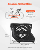 VEVOR šosejas velosipēda transportēšanas soma ar TSA slēdzeni un dubulto rāvējslēdzēju, piemērota velosipēdiem ar riteņu bāzi 94–106 cm, melna, ceļošanai ar lidmašīnu, automašīnu, vilcienu un sabiedrisko transportu - ZEMLETES.LV
