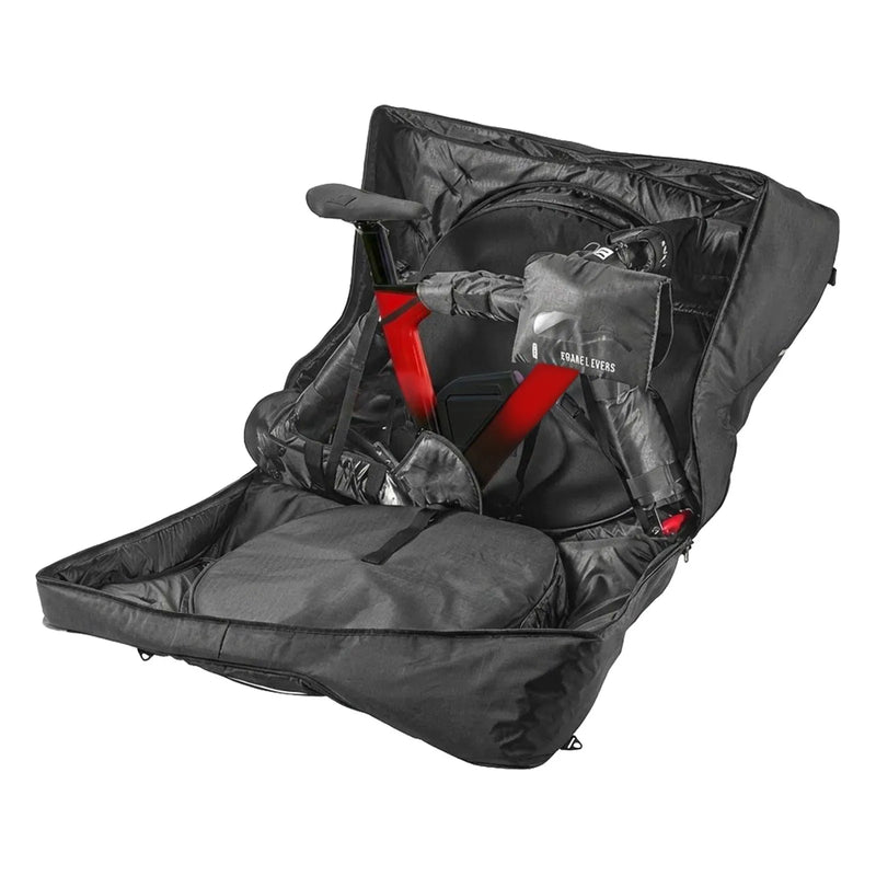 VEVOR triatlona velosipēda transportēšanas soma ar TSA slēdzeni un dubulto rāvējslēdzēju, piemērota velosipēdiem ar maksimālo riteņu bāzi 106 cm, ceļošanai ar lidmašīnu, vilcienu un sabiedrisko transportu, āra lietošanai - ZEMLETES.LV