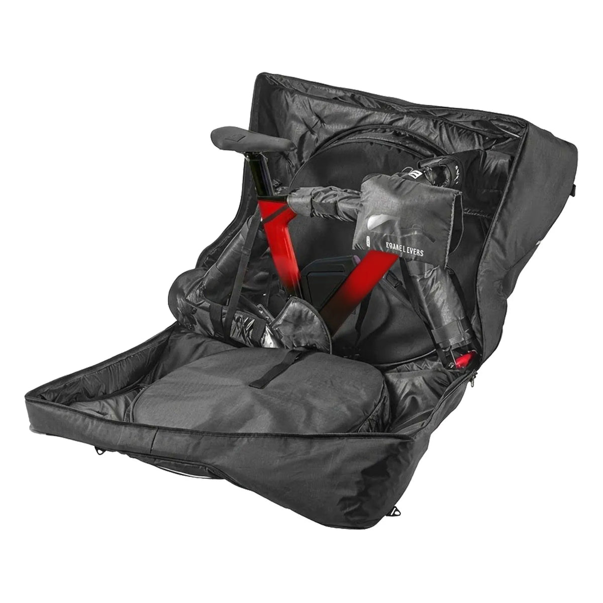 VEVOR triatlona velosipēda transportēšanas soma ar TSA slēdzeni un dubulto rāvējslēdzēju, piemērota velosipēdiem ar maksimālo riteņu bāzi 106 cm, ceļošanai ar lidmašīnu, vilcienu un sabiedrisko transportu, āra lietošanai - ZEMLETES.LV